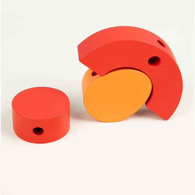 3D Wooden Blocks Puzzle Set – Montessori Wooden Educational Toys for Kids - Kid Zone