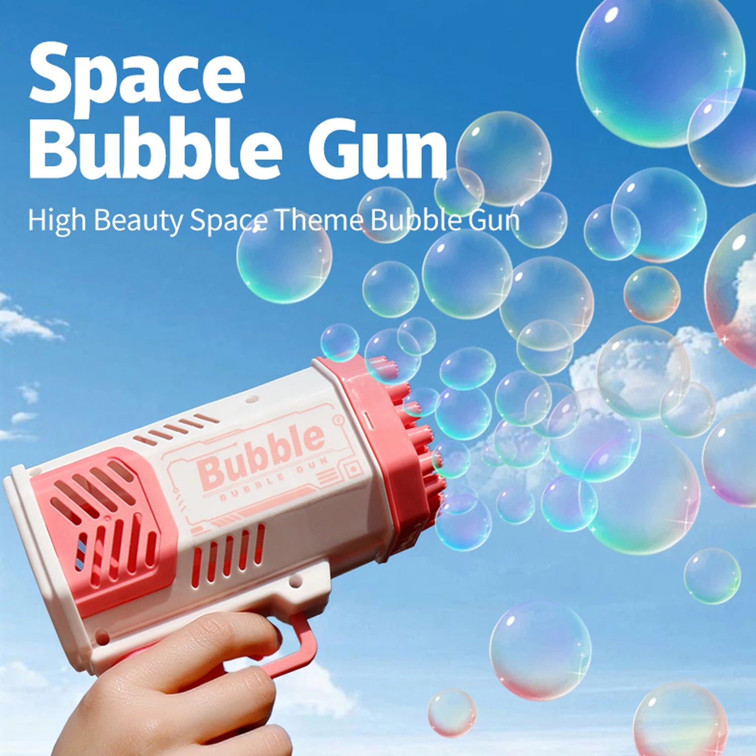 Galaxy LED Bubble Gun – 40-Hole High-Output Bubble Blaster for Kids - Kid Zone