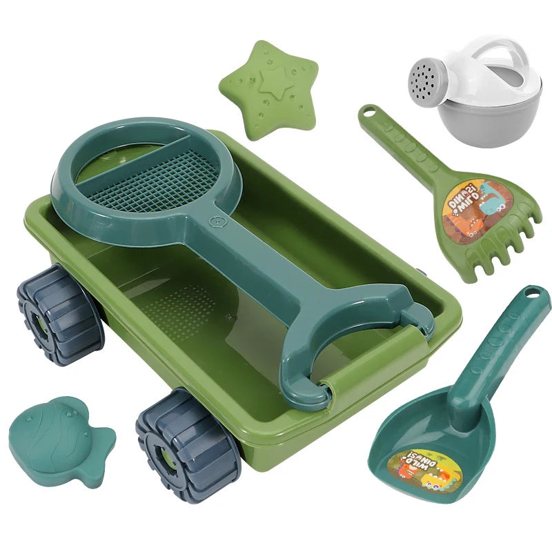 Dinosaur Beach Sand Play Set – Dump Truck, Sand Molds & Digging Tools - Kid Zone