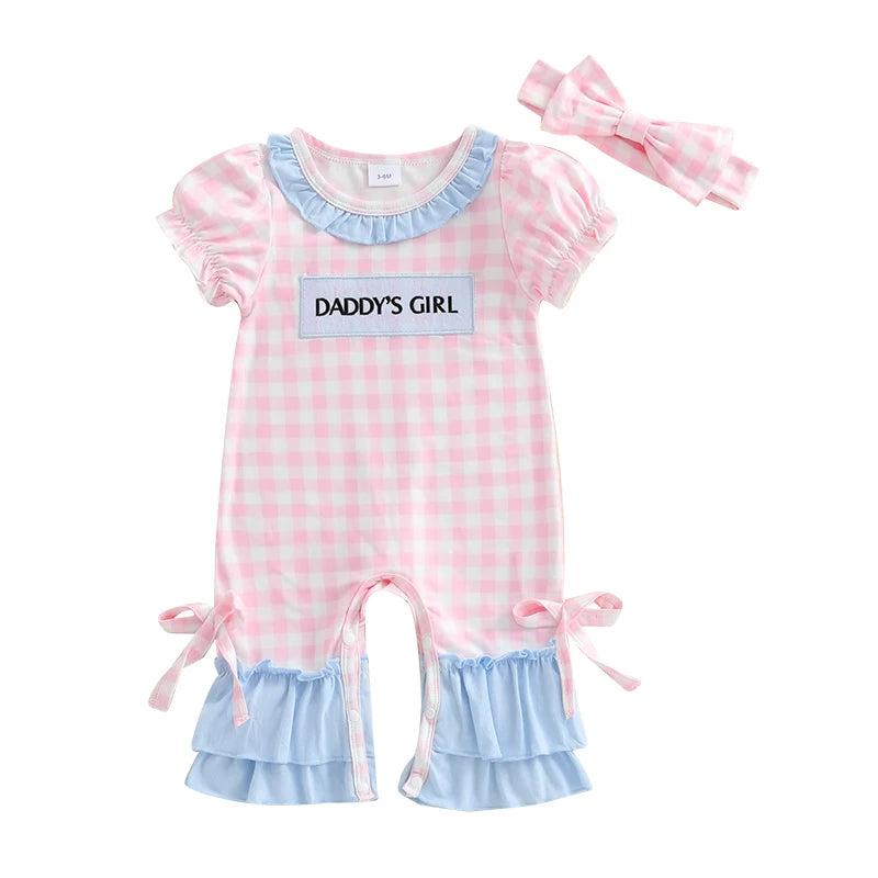 Summer Baby Girl Outfit with Matching Headband – Cute Baby Girl Clothes - Kid Zone