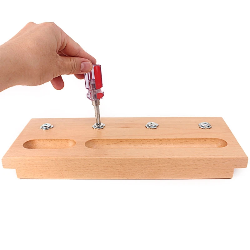 Montessori Wooden Nuts & Bolts Fine Motor Skill Tool | Montessori Educational Toys - Kid Zone