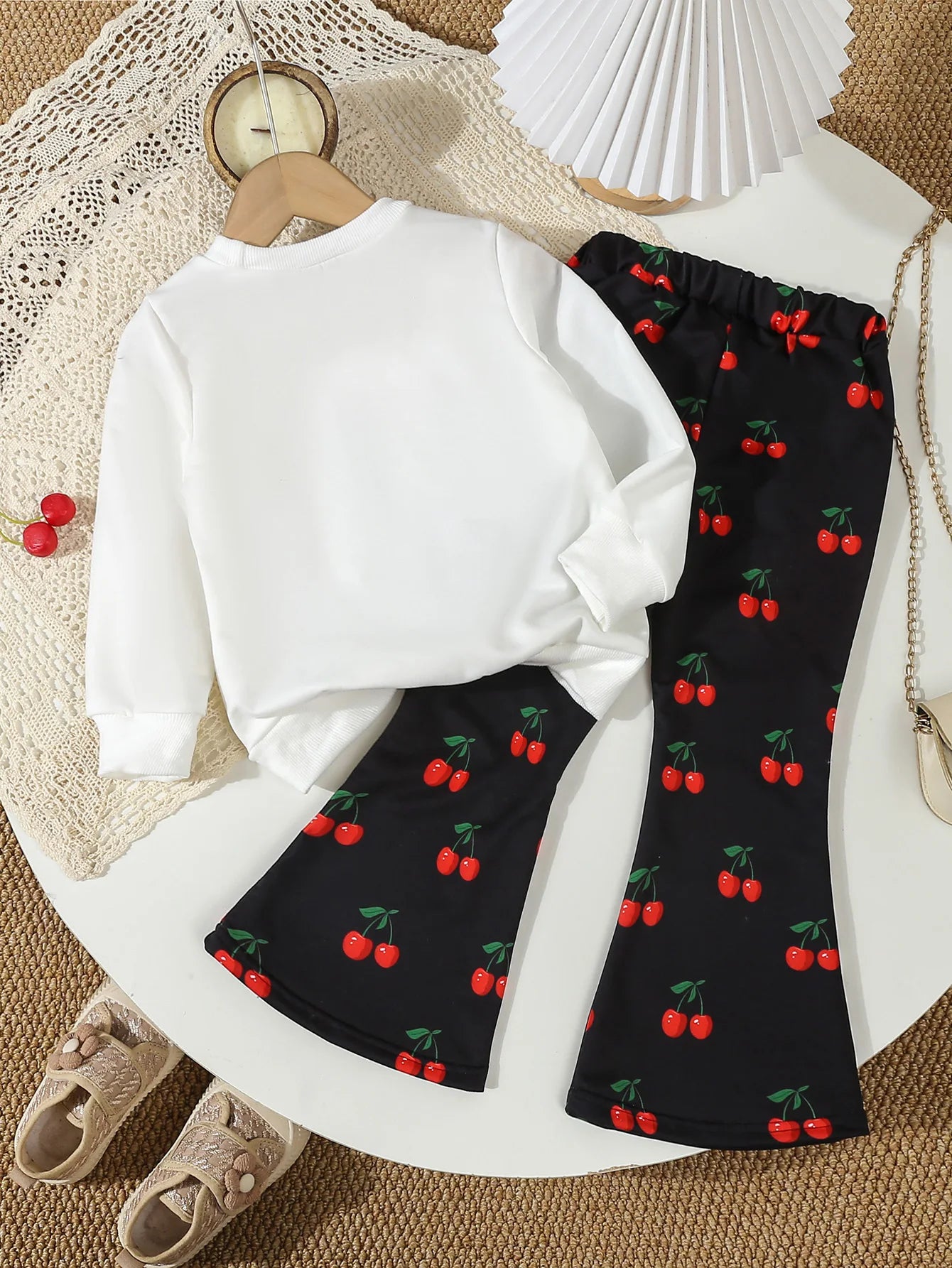 Baby Girl Winter Clothes – Cherry Print 2-Piece Set - Kid Zone