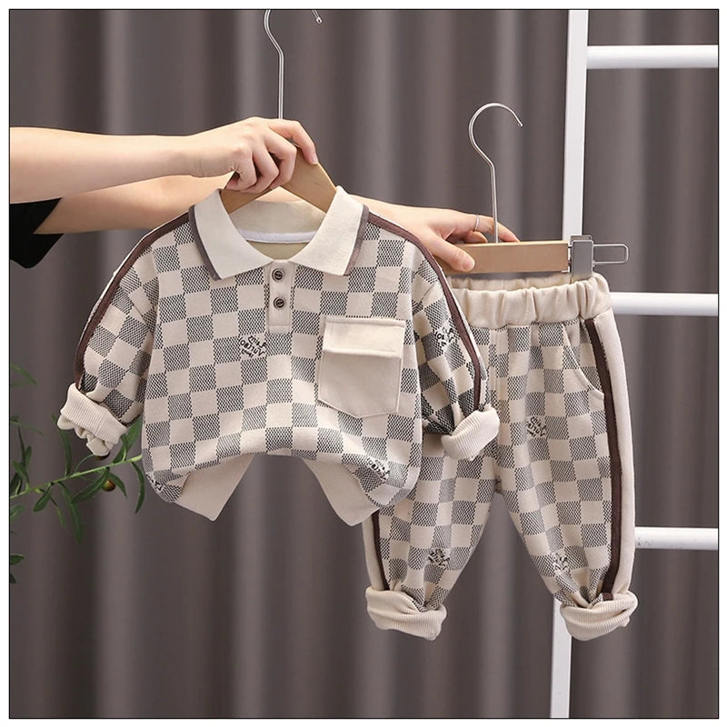 Baby Boy Spring Clothes – Stylish Two-Piece Cotton Outfit for Everyday Comfort - Kid Zone