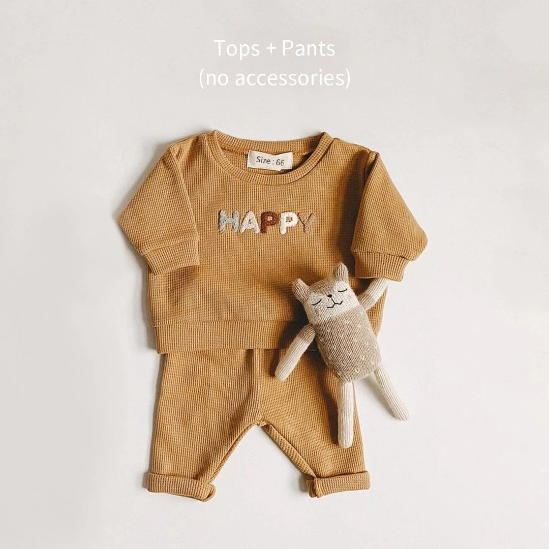 Newborn Baby Boy Clothes – Printed Sweatshirt & Pants 2-Piece Outfit - Kid Zone