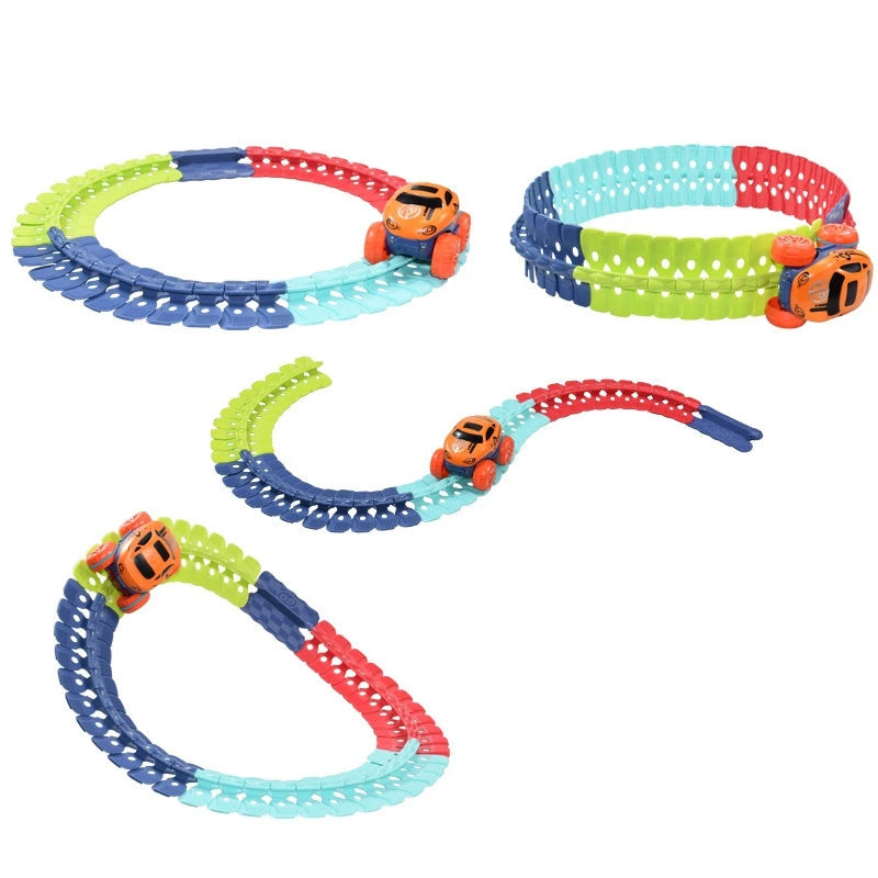 Buildable Racing Track Set – Interactive Car & Train Educational Playset for Kids - Kid Zone