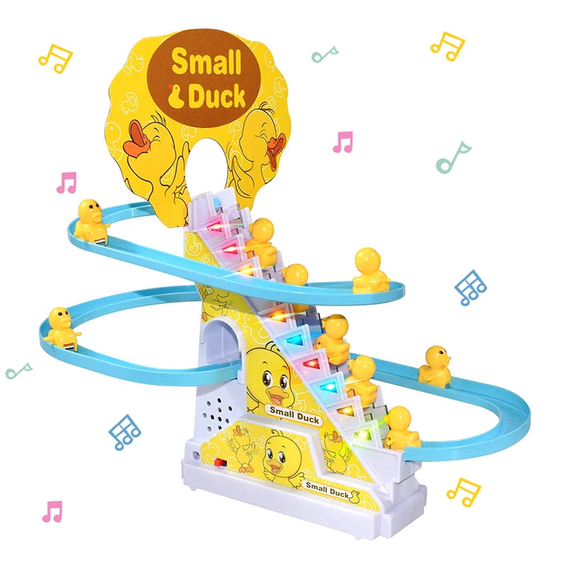 Climbing Duck Musical Race Track – Interactive LED Educational Toy for Kids - Kid Zone