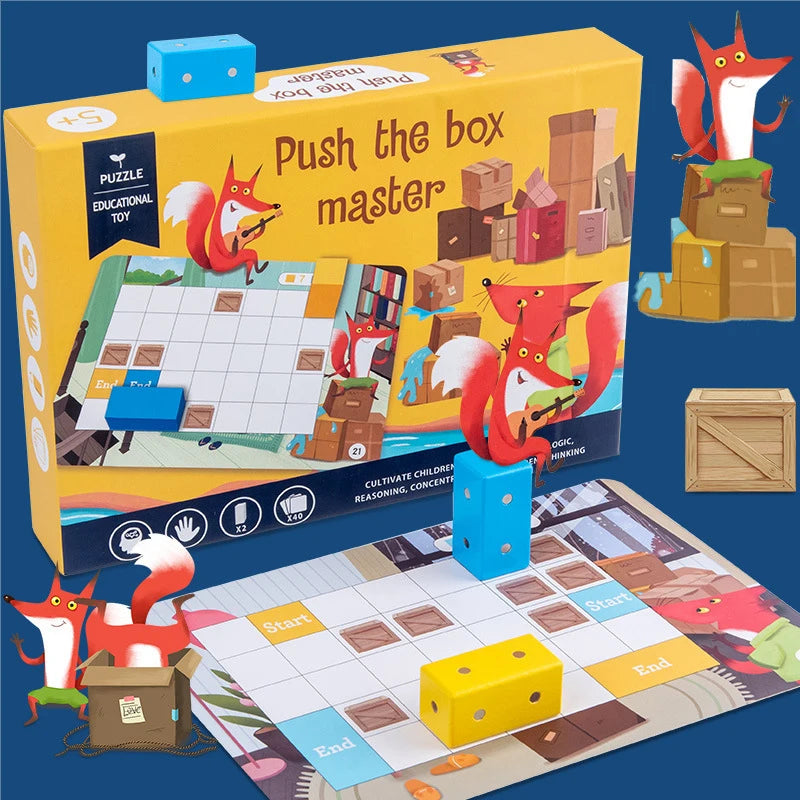 Moving Fox Puzzle Game – Montessori Logic & Problem-Solving Toy for Kids - Kid Zone