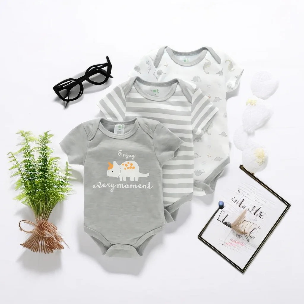 Bobby Cotton – Cartoon Print Newborn Bodysuit | Soft Summer Infant Clothes - Kid Zone