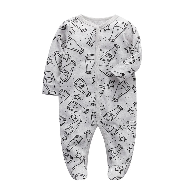 Wubby Sleep – Long Zipper Newborn Cotton Pajama | Soft Newborn Sleepwear - Kid Zone