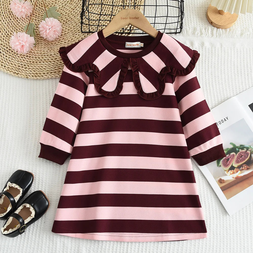 Vintage Baby Girl Clothes – Fall Peter Pan Collar Dress - Kid Zone