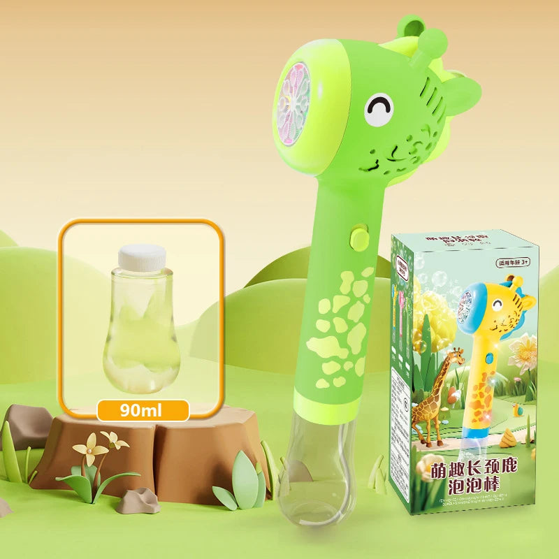 Giraffe Light-Up Bubble Machine – LED Bubble Blower for Kids - Kid Zone