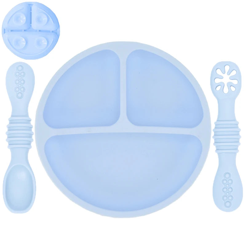 Non-Slip Silicone Baby Feeding Set – Safe & Soft Tableware for Kids - Kid Zone