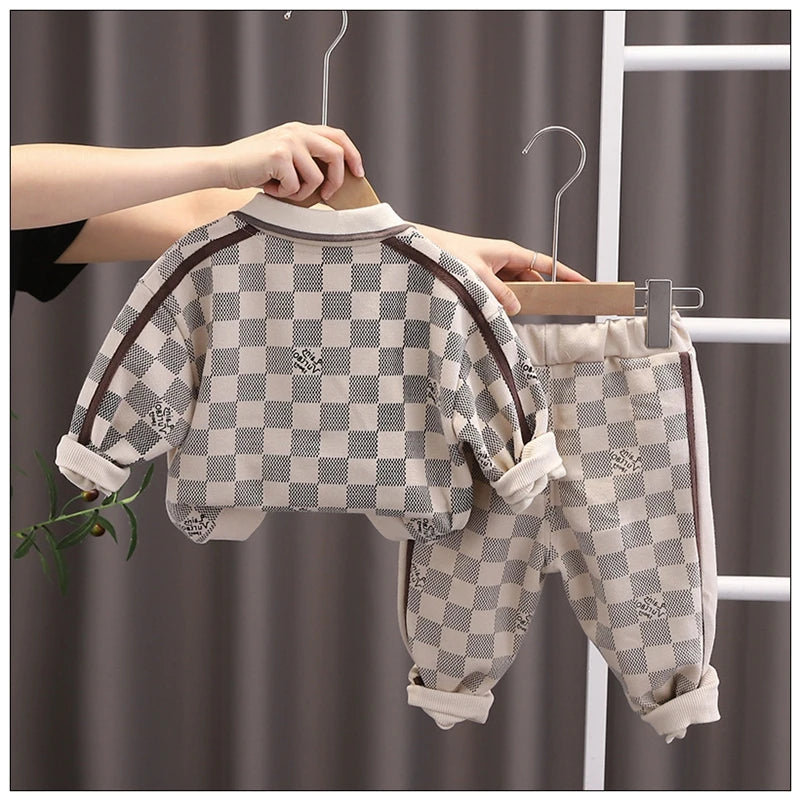 Baby Boy Spring Clothes – Stylish Two-Piece Cotton Outfit for Everyday Comfort - Kid Zone