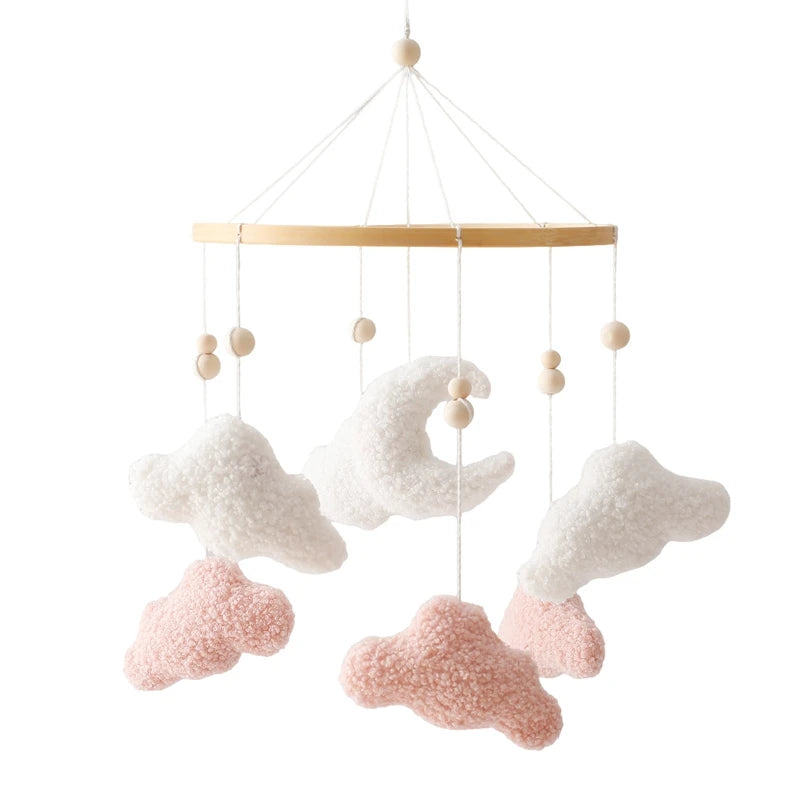 Dreamy Baby Wooden Crib Mobile – Soft Visual & Musical Hanging Toy for Newborns - Kid Zone