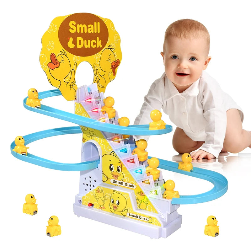 Climbing Duck Musical Race Track – Interactive LED Educational Toy for Kids - Kid Zone