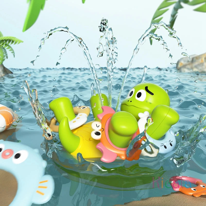 Electric Bath Turtle Toy for Kids – Floating Sprinkler & Rotating Water Play - Kid Zone
