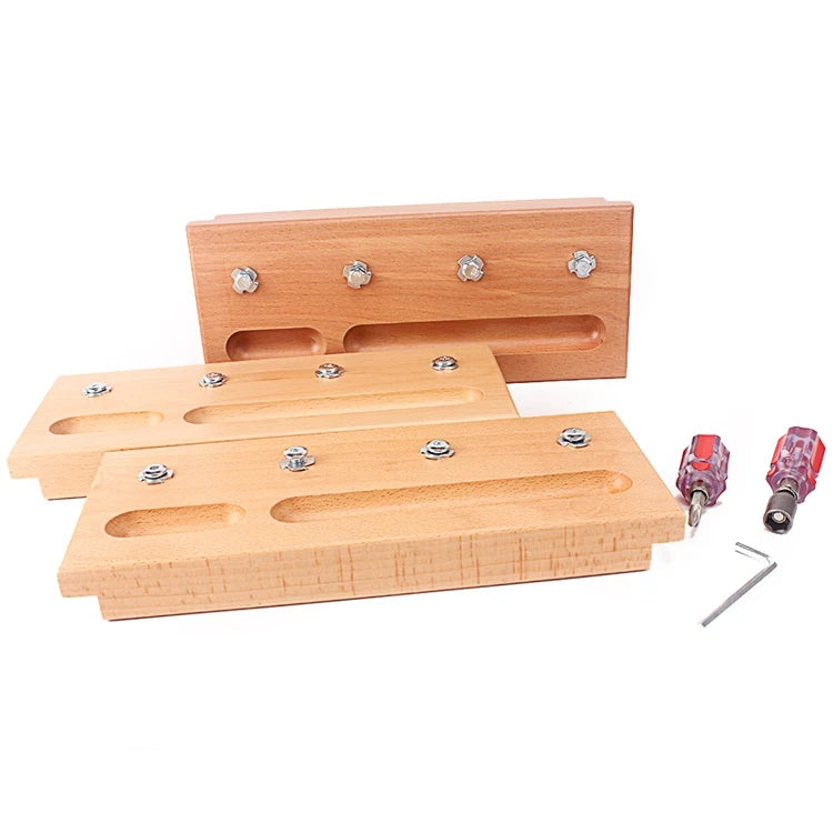 Montessori Wooden Nuts & Bolts Fine Motor Skill Tool | Montessori Educational Toys - Kid Zone