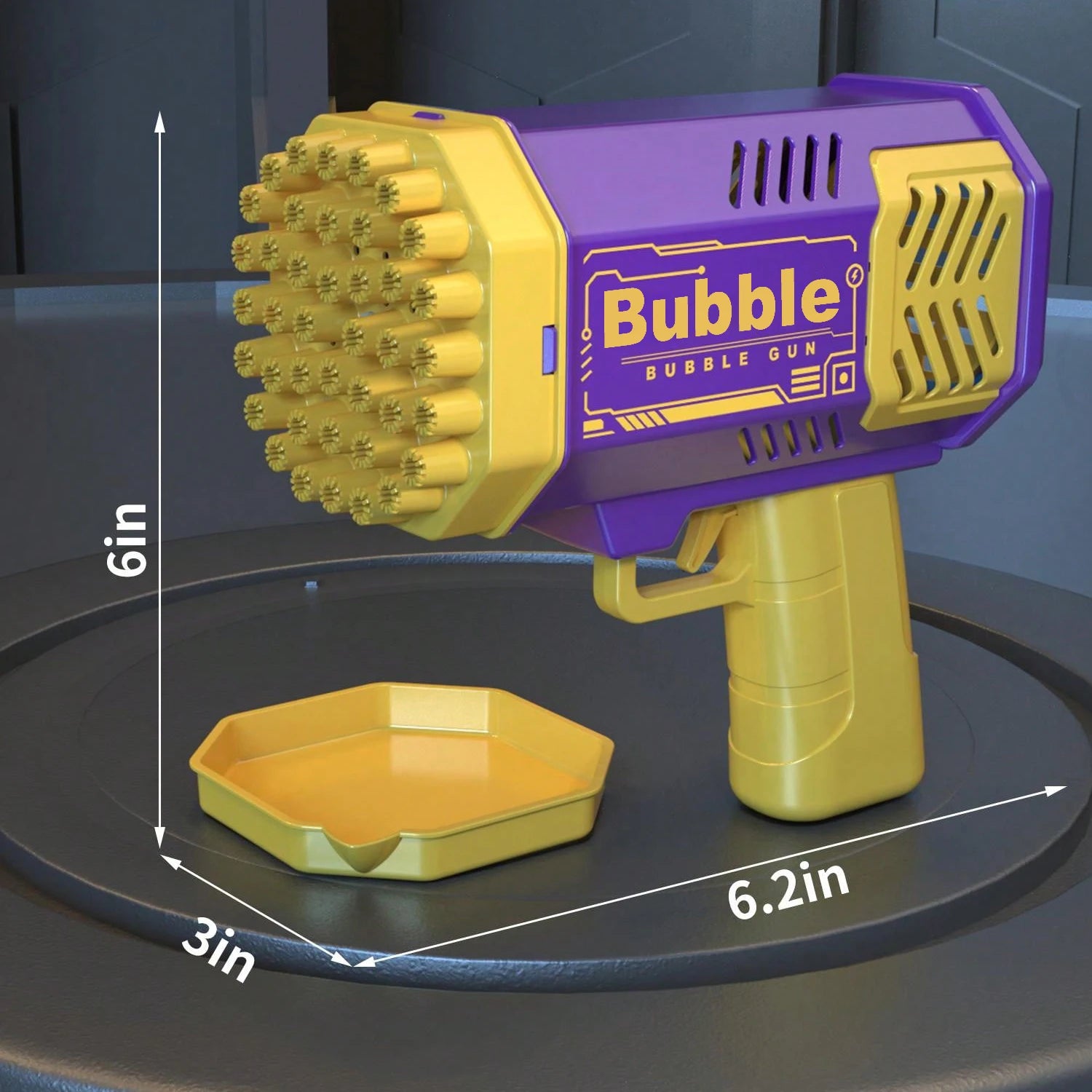 Galaxy LED Bubble Gun – 40-Hole High-Output Bubble Blaster for Kids - Kid Zone