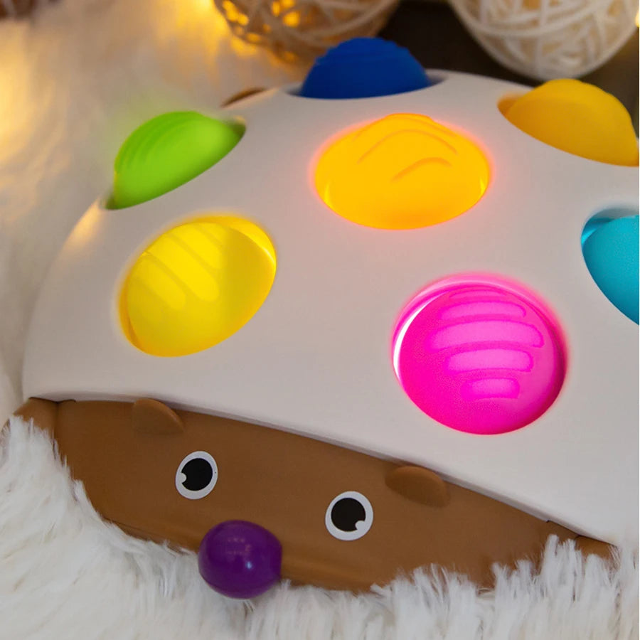 Montessori Sensory Hedgehog Toy – Soft Motor-Skill Development Spinner for Babies & Toddlers - Kid Zone
