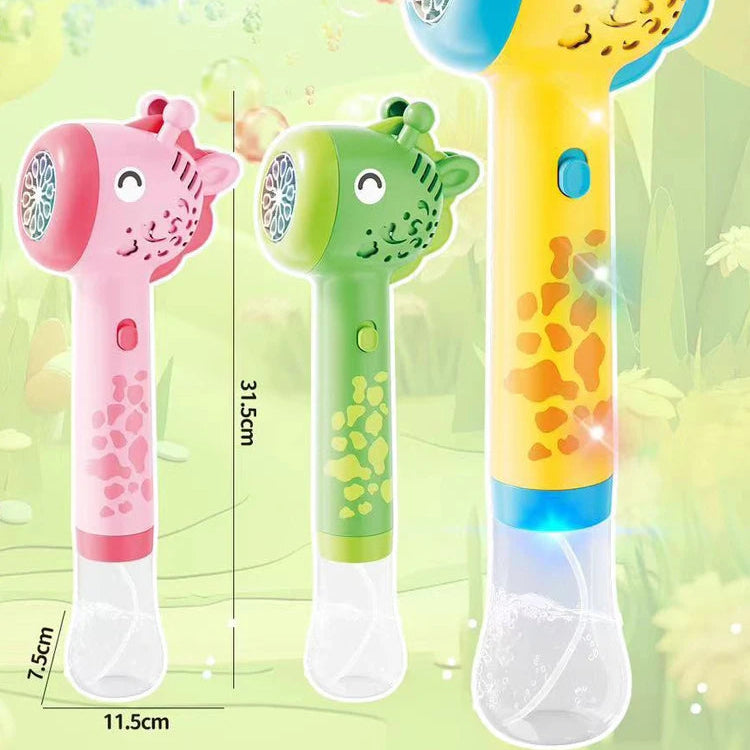 Giraffe Light-Up Bubble Machine – LED Bubble Blower for Kids - Kid Zone