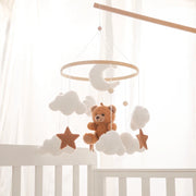Dreamy Baby Wooden Crib Mobile – Soft Visual & Musical Hanging Toy for Newborns - Kid Zone