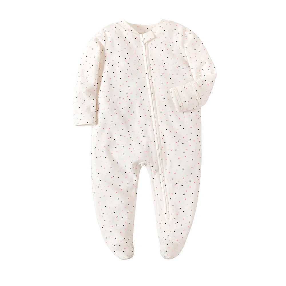 Wubby Sleep – Long Zipper Newborn Cotton Pajama | Soft Newborn Sleepwear - Kid Zone