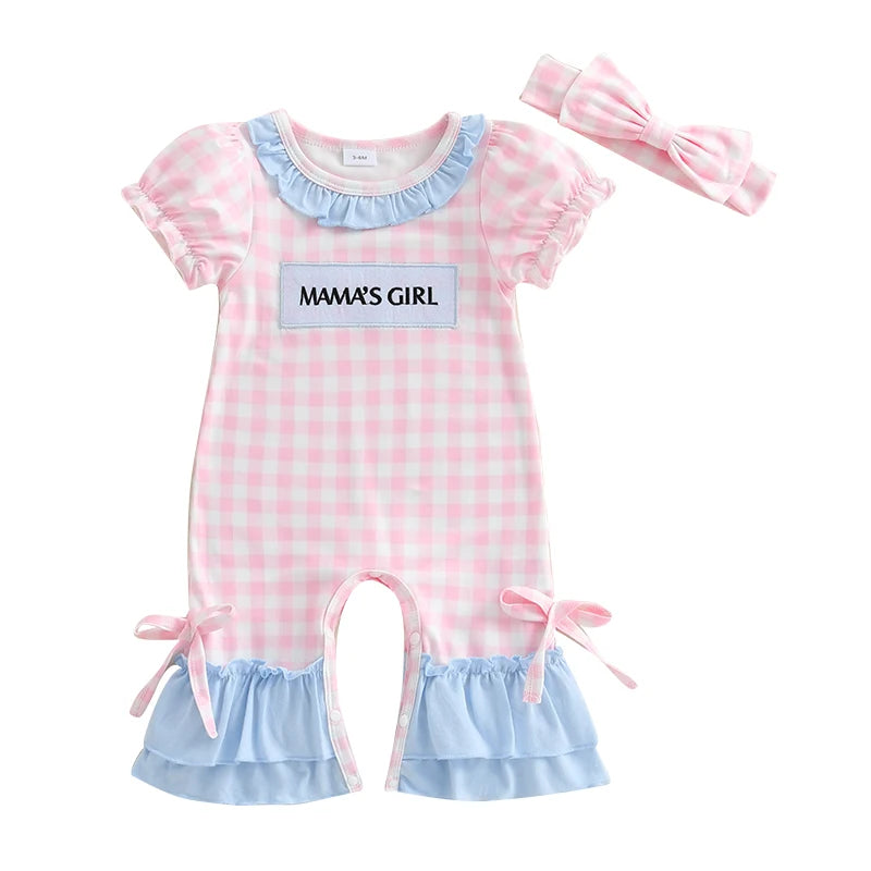 Summer Baby Girl Outfit with Matching Headband – Cute Baby Girl Clothes - Kid Zone