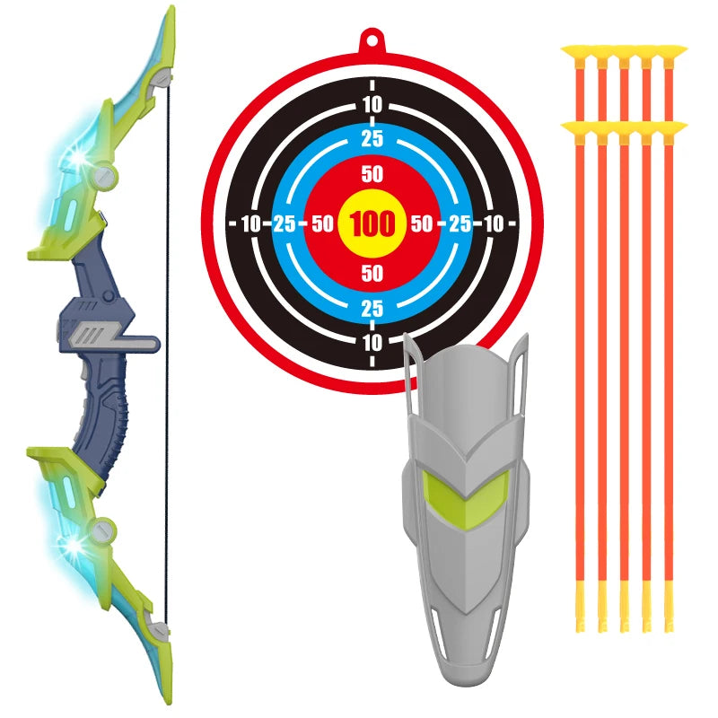 LED Archery Set for Kids – Safe Bow & Suction Arrows Skill-Building Toy (Ages 3–12) - Kid Zone