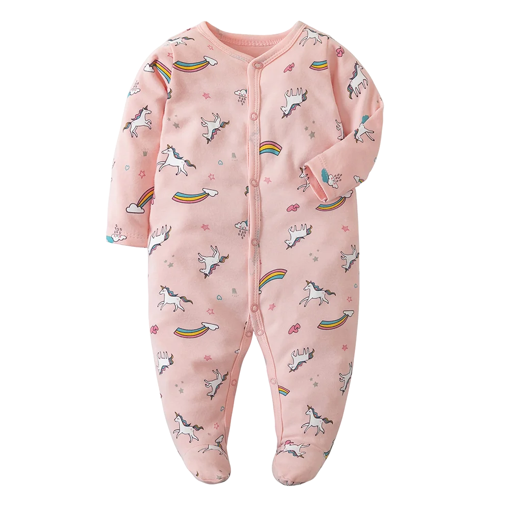 Wubby Sleep – Long Zipper Newborn Cotton Pajama | Soft Newborn Sleepwear - Kid Zone