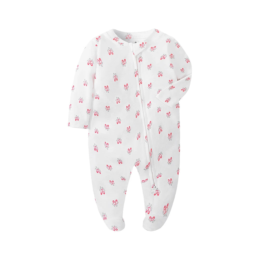Wubby Sleep – Long Zipper Newborn Cotton Pajama | Soft Newborn Sleepwear - Kid Zone