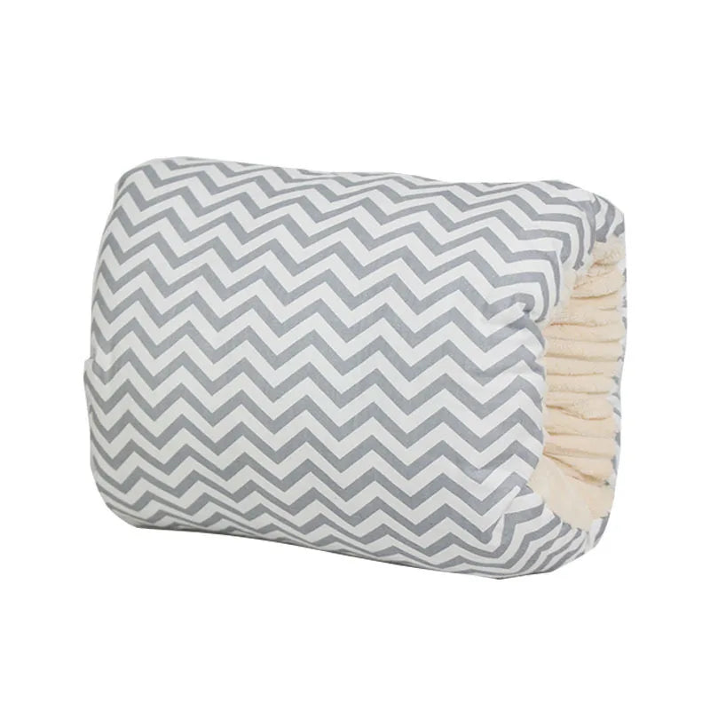 Gray and white chevron baby pillow with soft plush lining, Kid Zone baby essentials