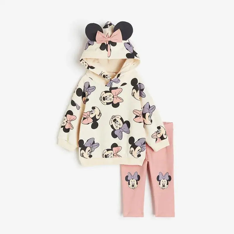 Trendy Baby Girl Clothes – Cartoon Casual T-Shirt & Pants Set - Kid Zone