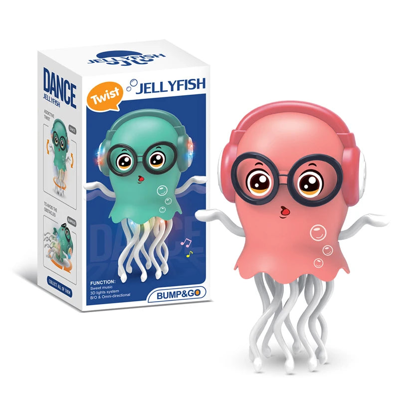 Musical Dancing Jellyfish Toy – Interactive LED Movement Toy with Smart Obstacle Sensor - Kid Zone