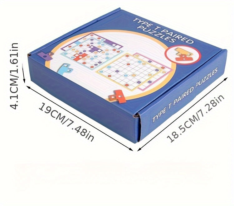 Wooden T-Puzzle Brain Teaser – 3D Logic Challenge for Kids & Adults - Kid Zone