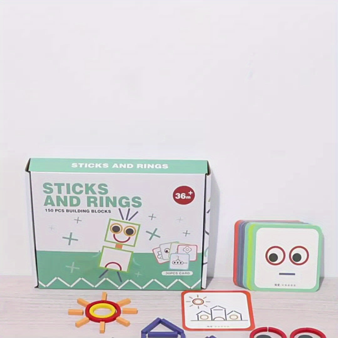 Creative Wooden Stick Puzzle – 150 Colorful Sticks - Kid Zone