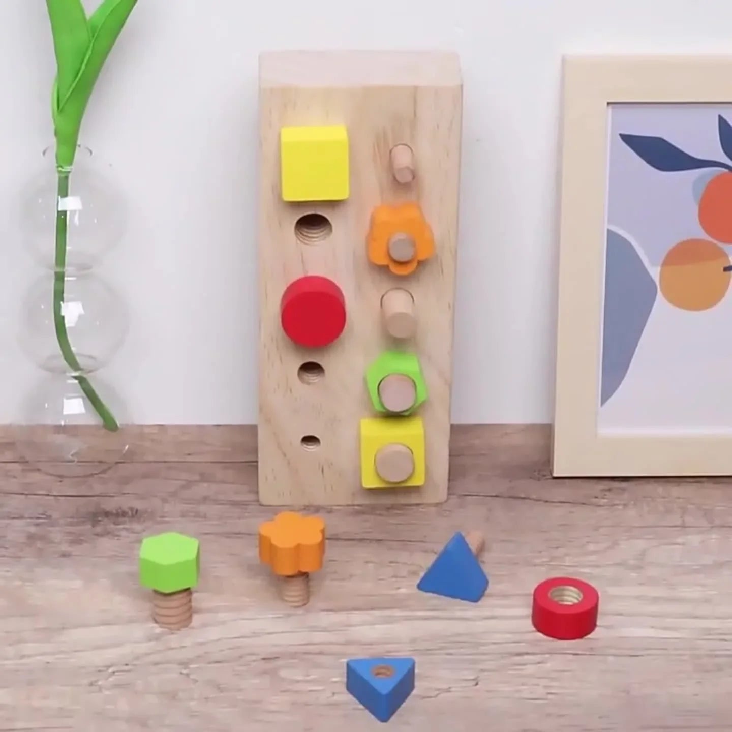 Wooden Educational Toy Board with Screws & Bolts – Hands-On Learning Puzzle for Kids - Kid Zone