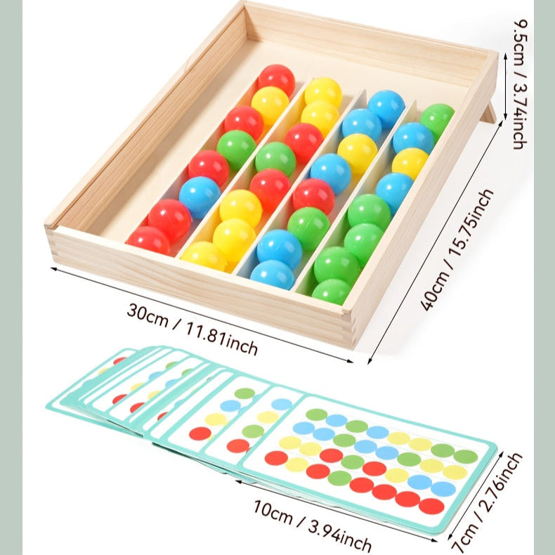 Wooden Color Puzzle Ball – Brain Teaser Toy for Kids, Focus & Logic Development - Kid Zone