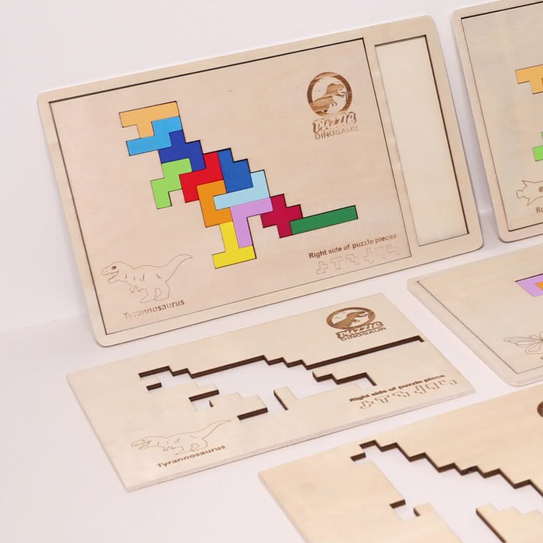 Educational Wooden Puzzle for Kids – Interlocking Building Pieces - Kid Zone