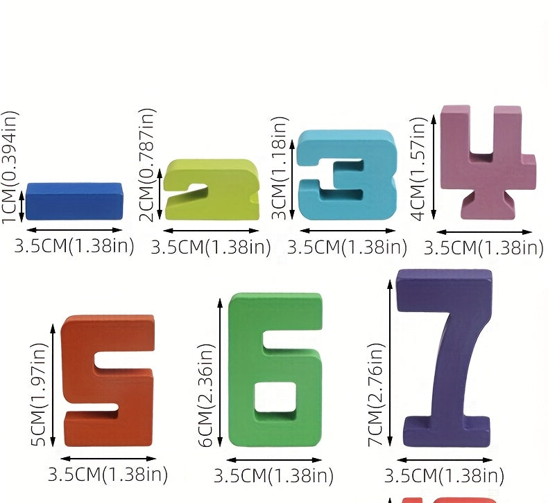 Wooden Digital Building Blocks – Logical Number Stacking Toy for Kids - Kid Zone