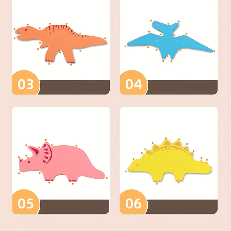 Colorful Dinosaur Stacking Game – Wooden Balance Challenge for Kids & Parents - Kid Zone