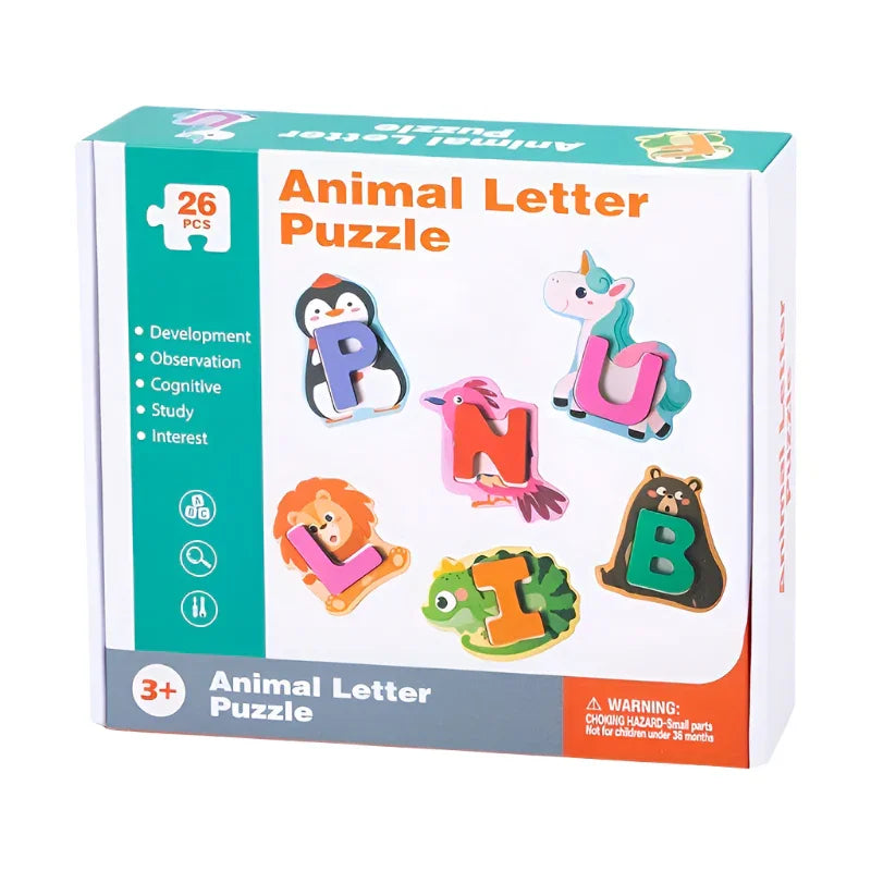 Wooden Alphabet Puzzle for Kids - Kid Zone