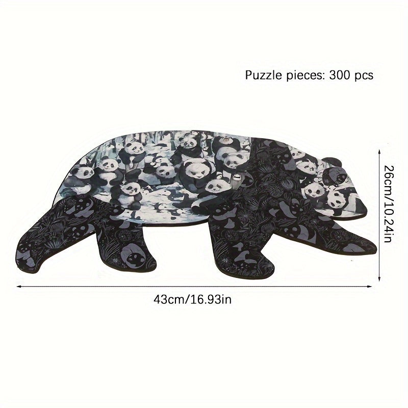 Wooden Panda Puzzle – 300 Pieces | Hidden Panda Challenge - Kid Zone
