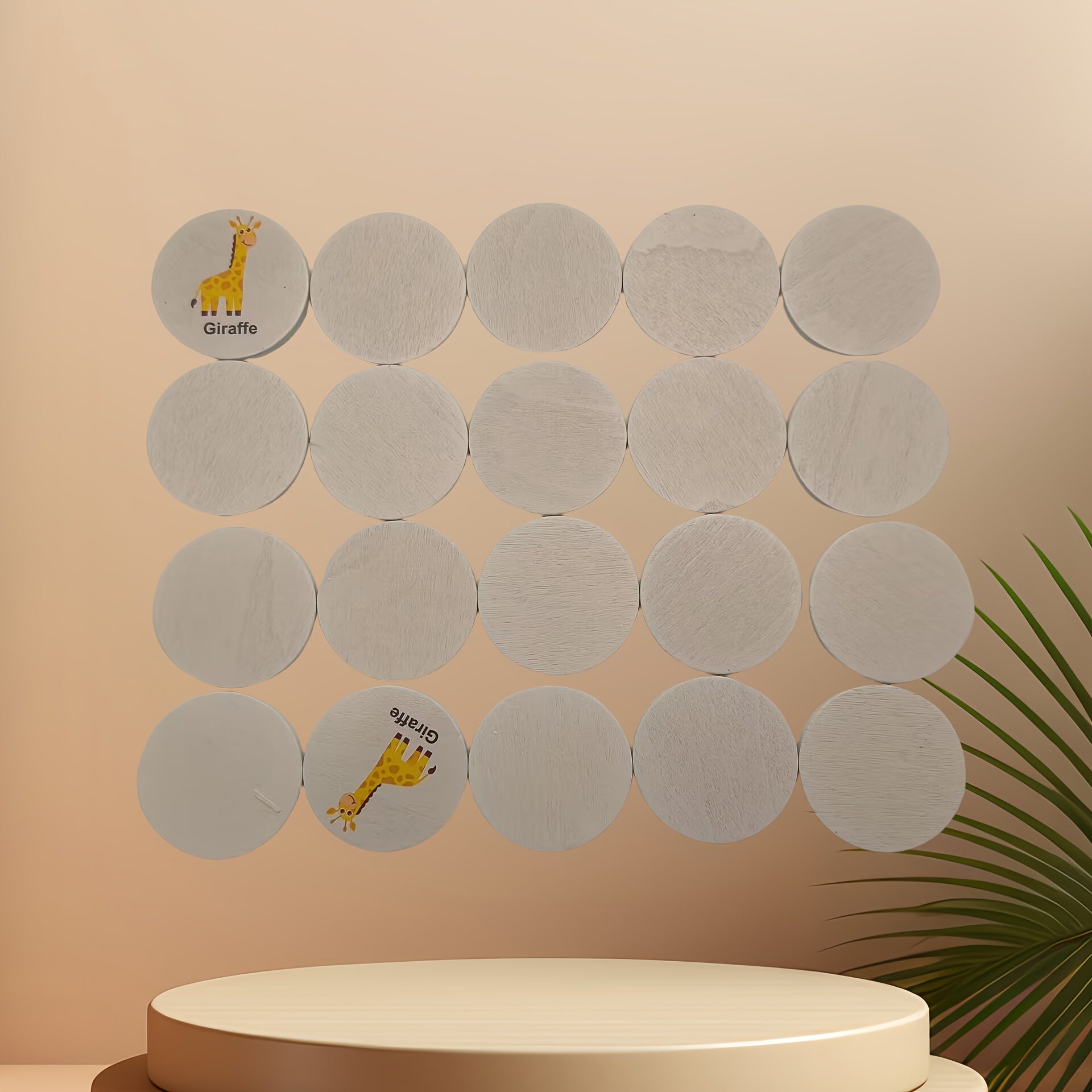 Montessori Wooden Memory Matching Game – Animals, Fruits & Dinosaurs Cards for Kids & Family - Kid Zone