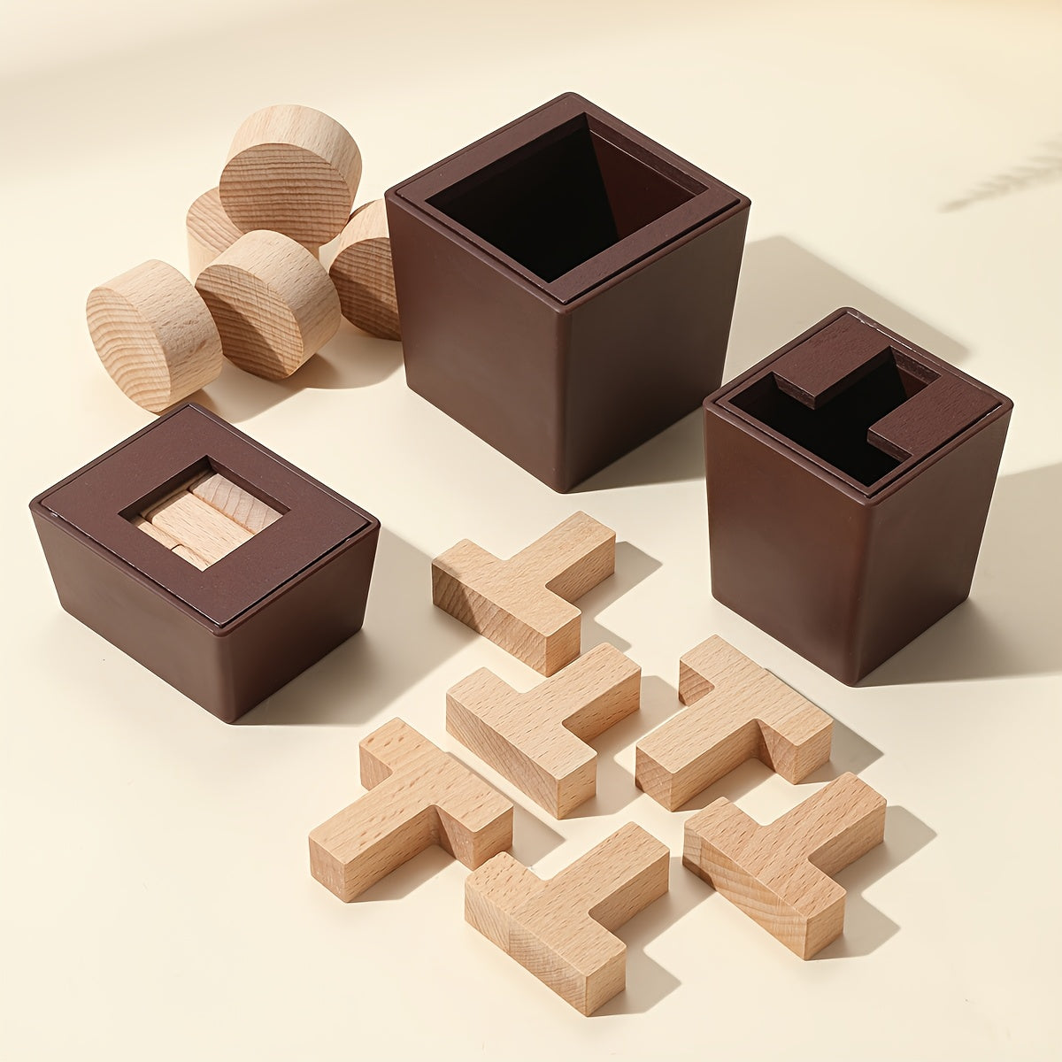 3D Wooden Puzzle Blocks for Kids – STEM Learning Toy for Creative Thinking - Kid Zone