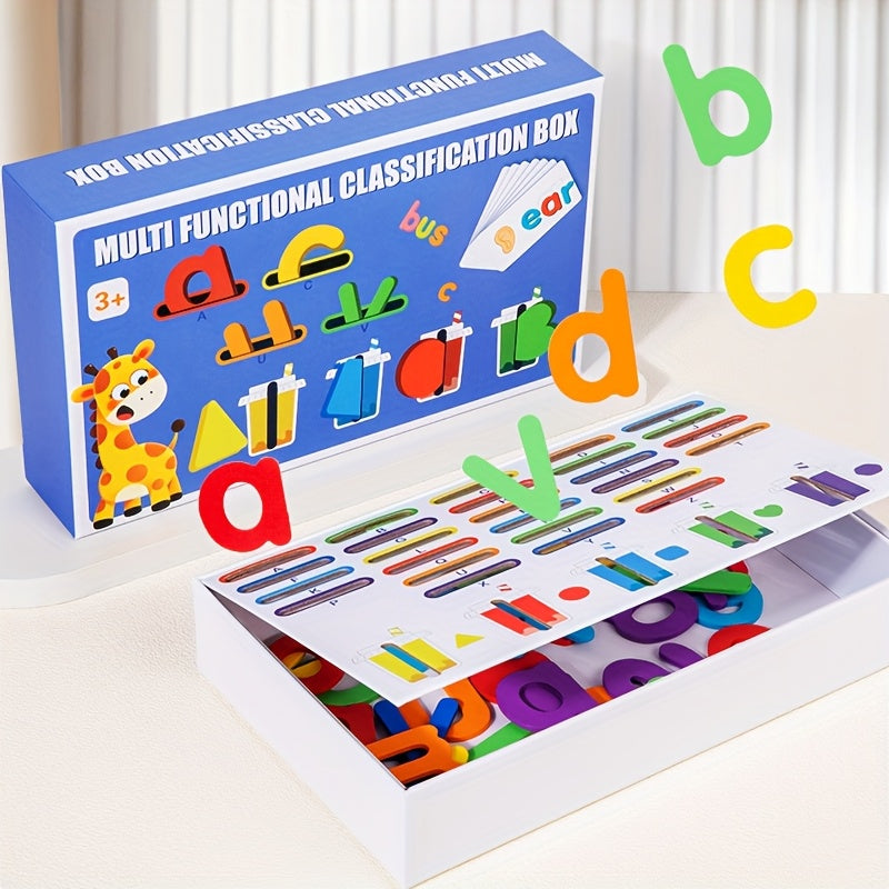 Interactive Wooden Word Sorting Board – Educational Matching Puzzle for Kids - Kid Zone