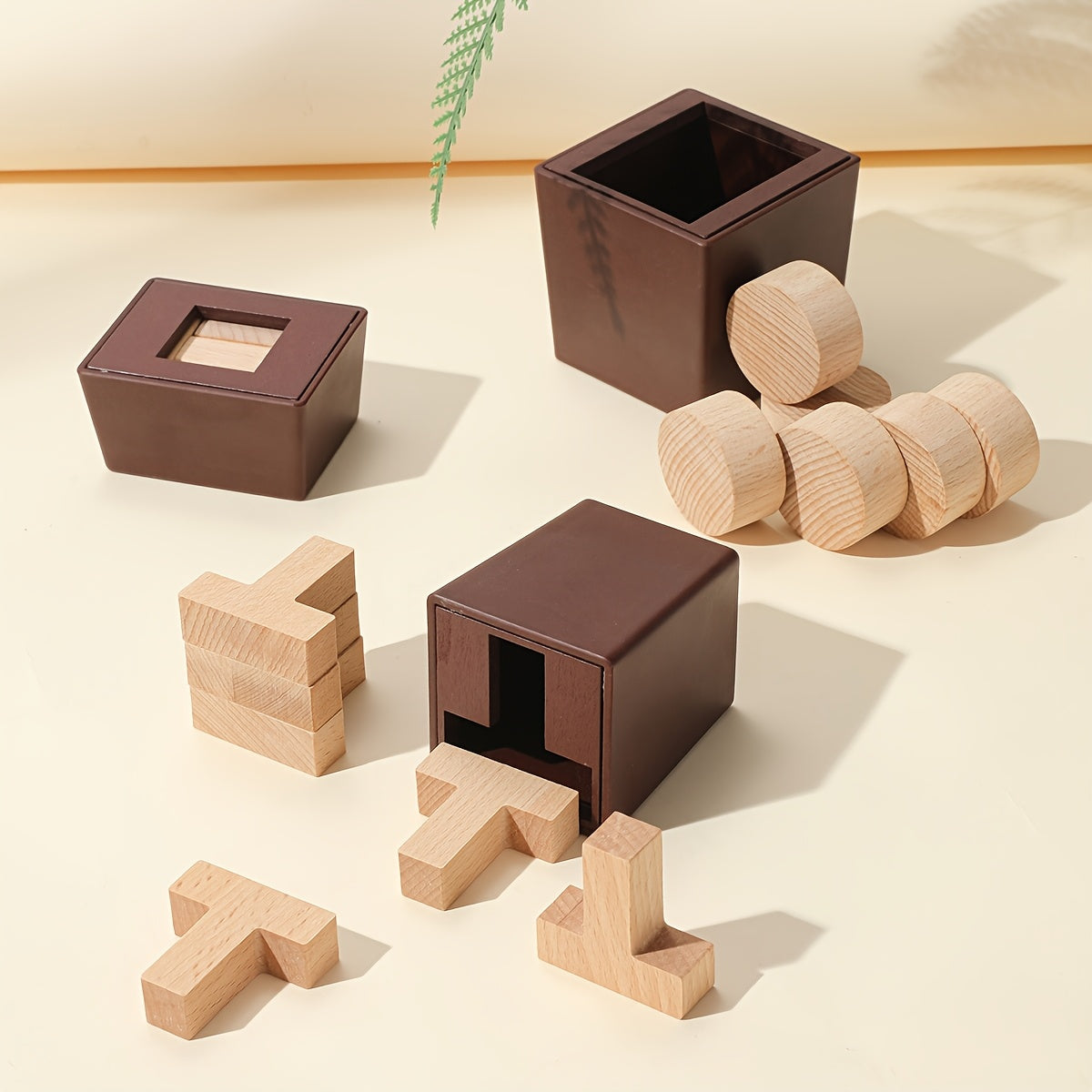 3D Wooden Puzzle Blocks for Kids – STEM Learning Toy for Creative Thinking - Kid Zone