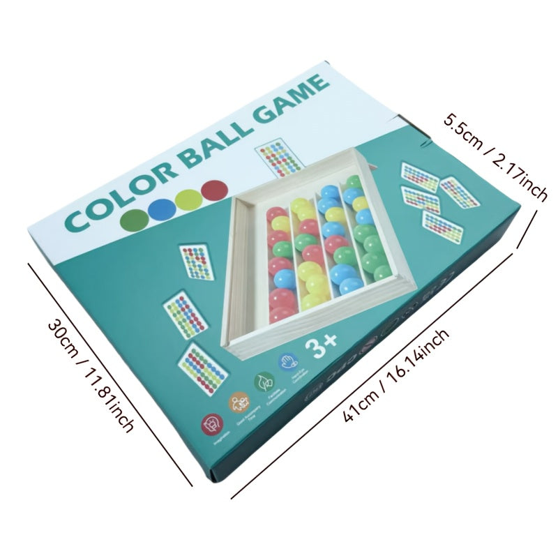 Wooden Color Puzzle Ball – Brain Teaser Toy for Kids, Focus & Logic Development - Kid Zone