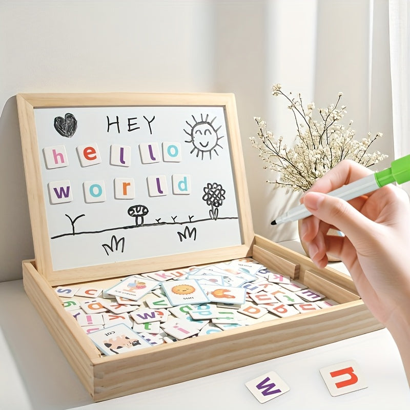 Montessori CVC Word Building Wooden Puzzle – Alphabet Learning & Early Spelling Toy - Kid Zone