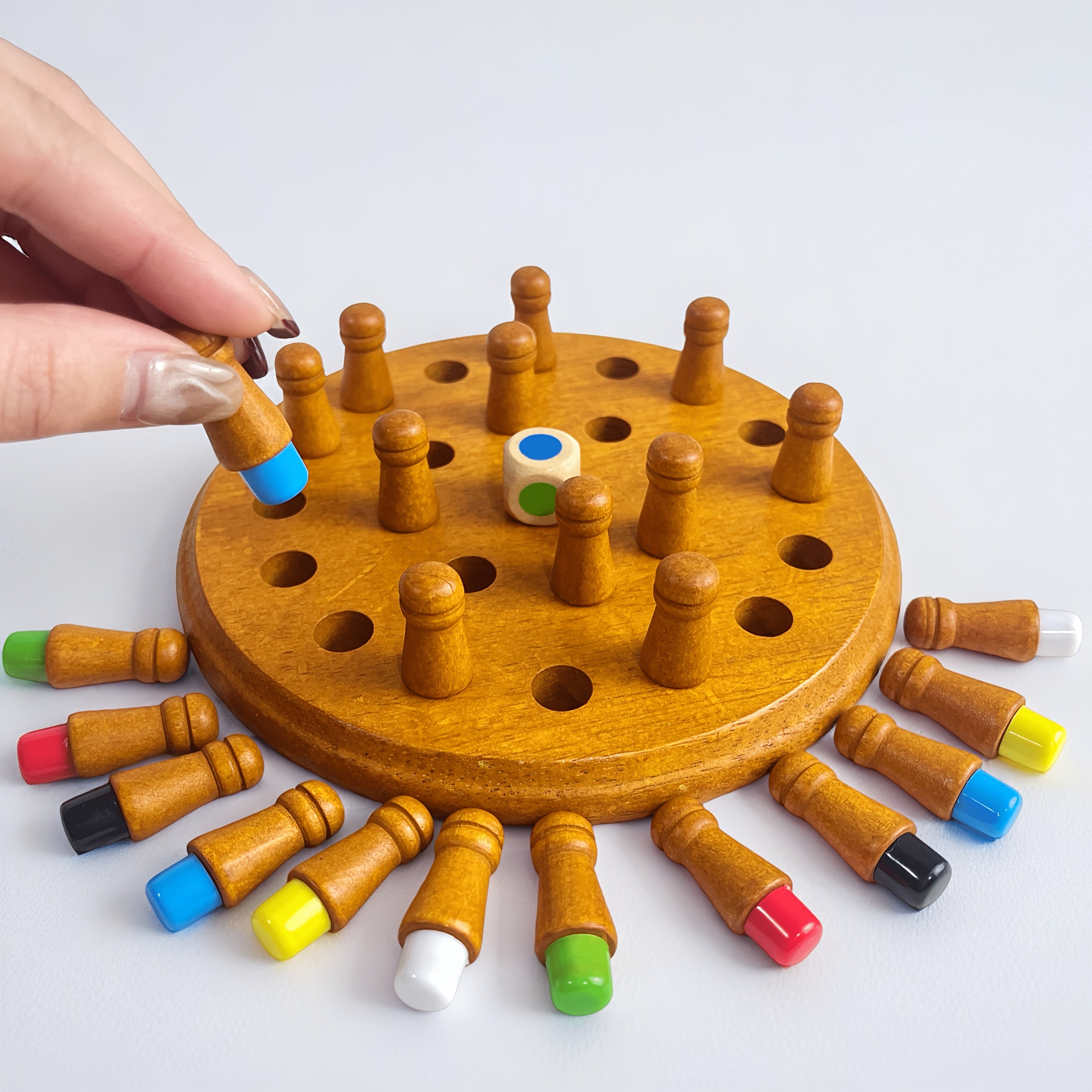 Colorful Wooden Memory Game for Kids - Kid Zone