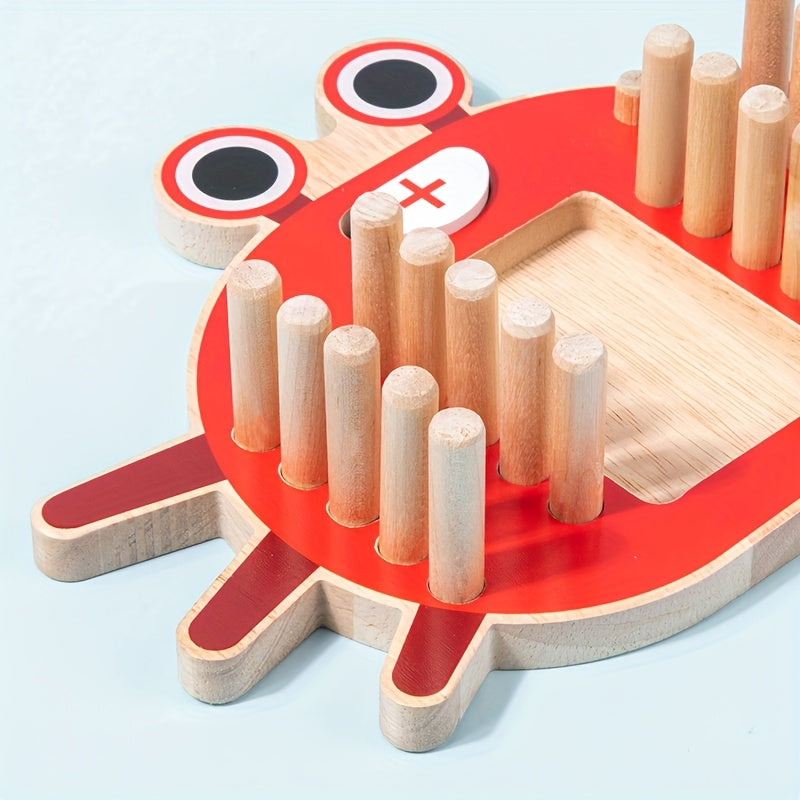Montessori Wooden Crab Math Toy – Early Learning Addition Board for Kids - Kid Zone